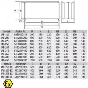 Elastische Verbindung für Kanalventilator, IAE-400