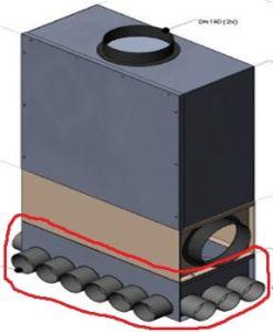 Luftbodenvert.für Kombi Schalld.DN150-18x63