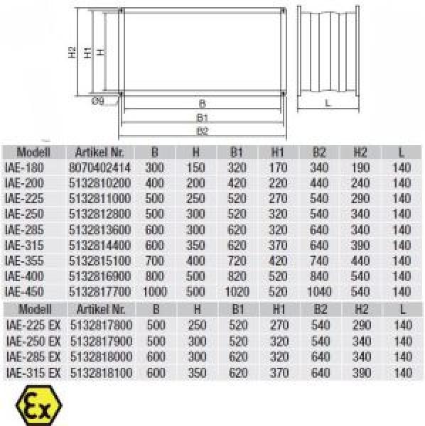 Elastische Verbindung für Kanalventilator, IAE-285