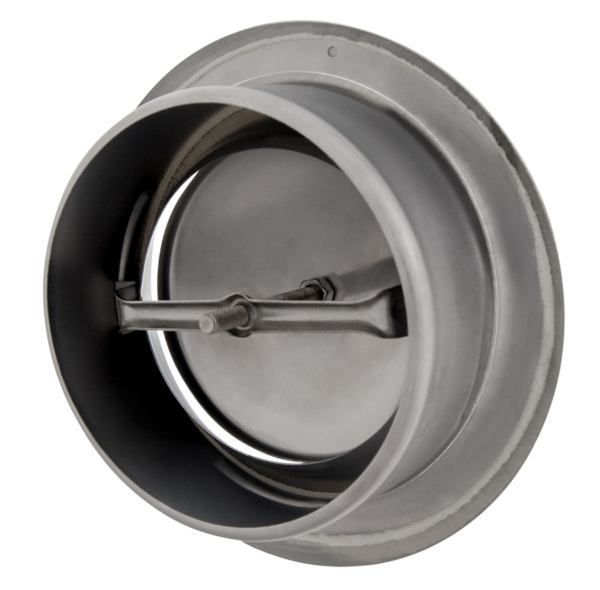 Abluft Ventil Edelstahl Ø 125 mm mit Montagering