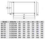 Gegenflansch für Kanalventilator IBR-285